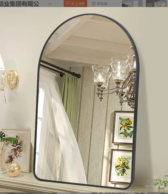 modern LED aluminum 3 colors light touch screen mirror frame for home decor and bathroom with demist pad