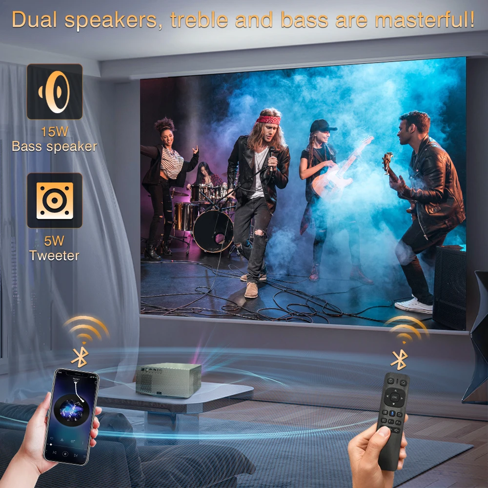 OEM Everycom Full HD RD829 Projector 5G WiFi LED 4K Video projector Movie Smart Android 11.0 Home Theater Cinema Beame