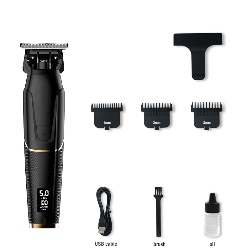 Rs2112 MIOCO Professional Rechargeable Hair Trimmer Titanium Coating Cutting Blade Salon Home Use Beard Trimmer US RV