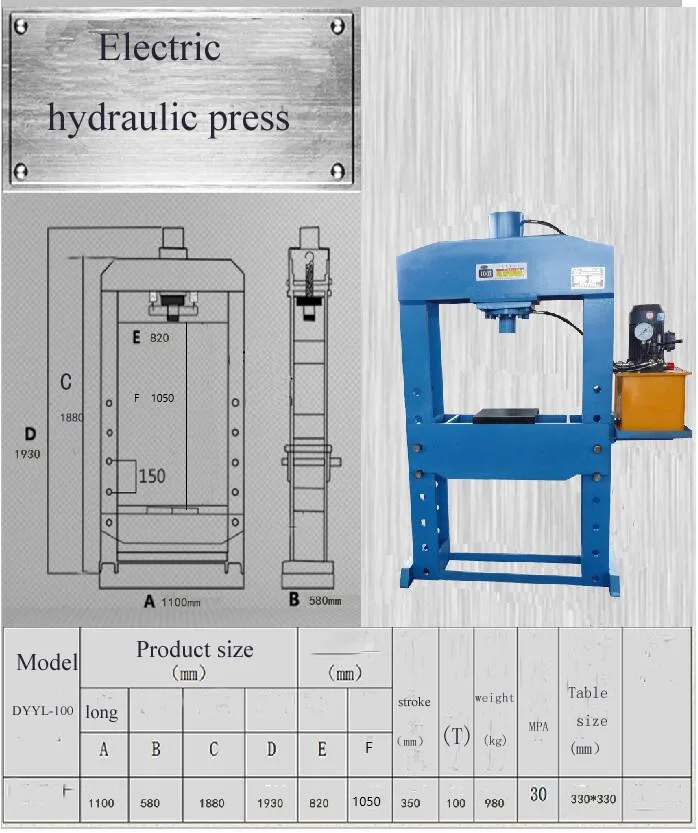 100 ton automatic feeding system hydraulic press machine
