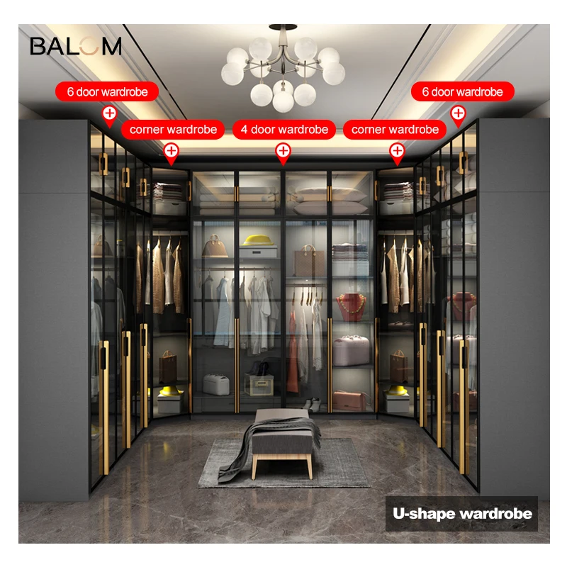 BALOM  3 doors wardrobe  bedroom solid pine wooden wardrobe design picture with mirror