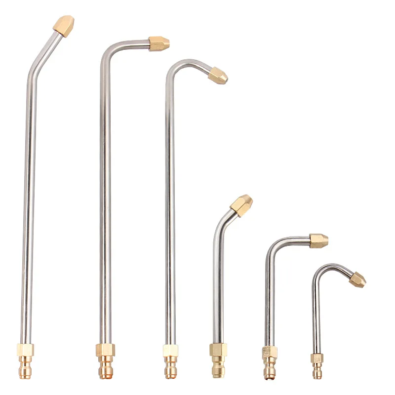 90 degree elbow nozzle U-shaped bend rod Fan shaped gun head Cleaning machine with high pressure car wash gun lengthening rod