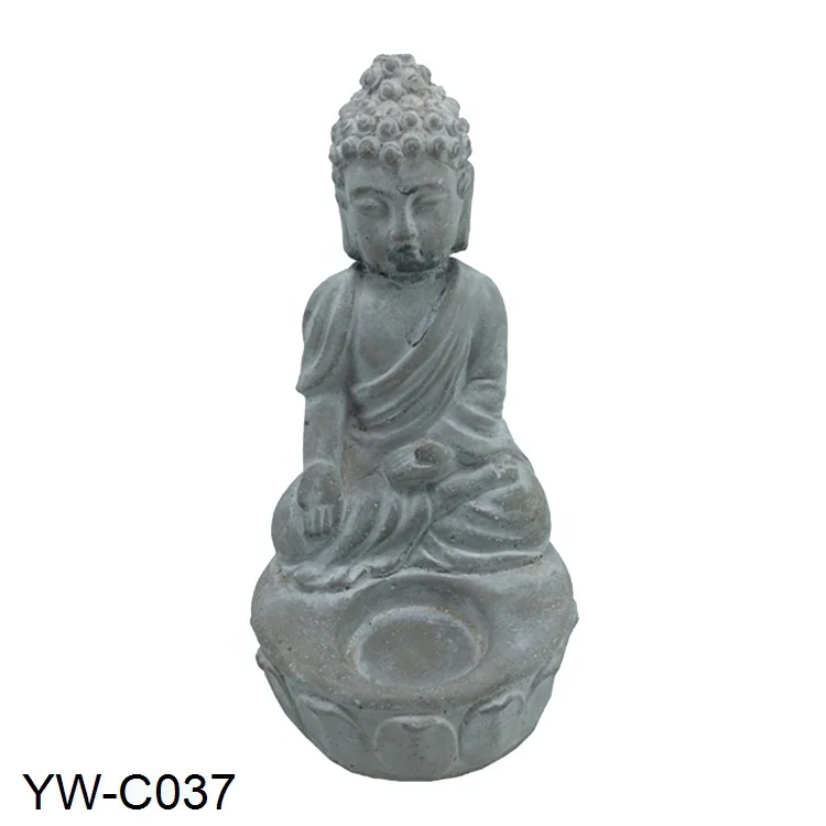 Creative design tealight holder ceramic cement Buddha candlestick candle holder table decoration for home decor garden ornaments