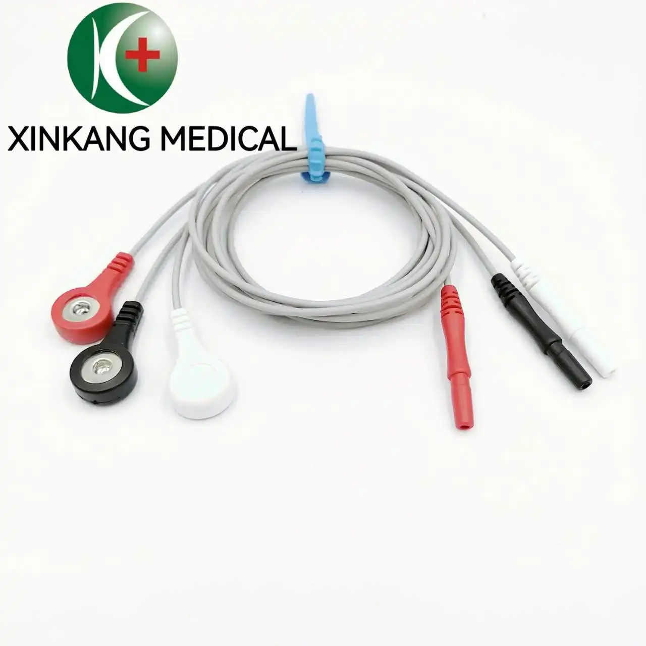 Factory Wholesale 3-Lead Snap Button Ecg Leadwires Compatible Din Ecg Leadwires