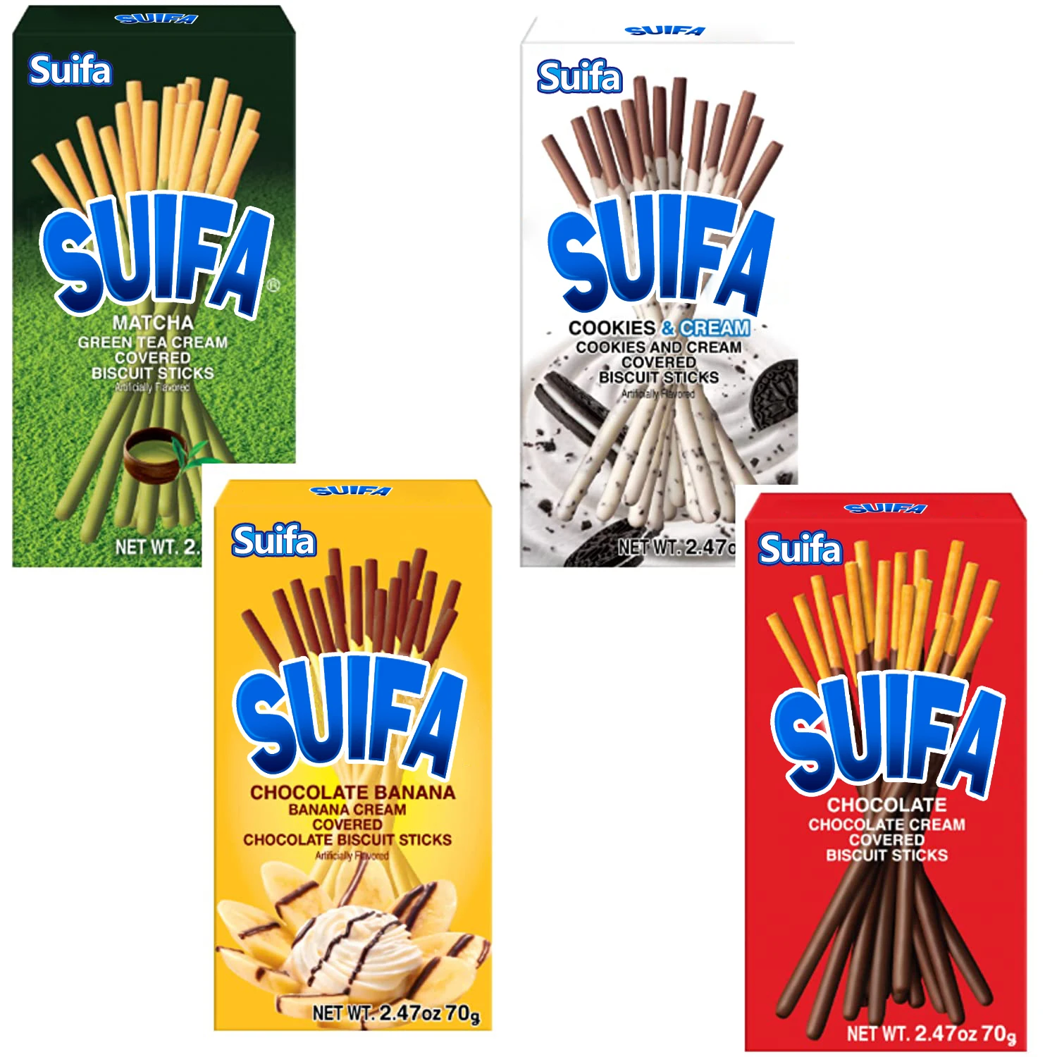 Hot Sale 40g Nuts Filling Strawberry Blueberry Flavor Chocolate Coated Stick Biscuits