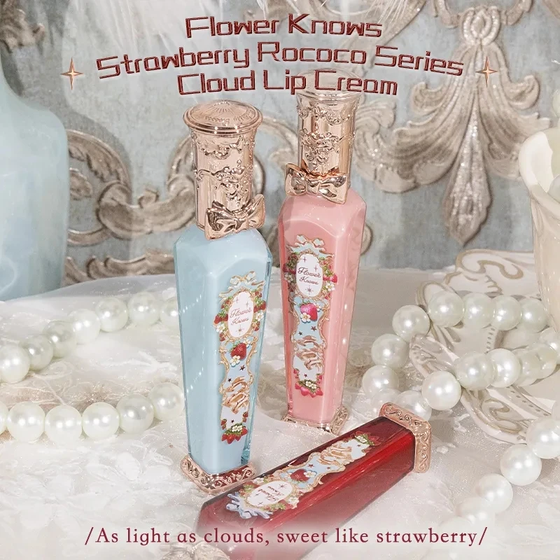 Flower Knows Strawberry Rococo Series Cloud Lip Cream lip mud muddy liquid Lipstick 3.5g 9 colors optional