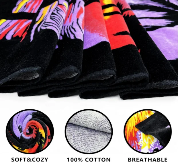 absorbent sand free cool cotton beach   towel beach gift for swimming surfing bathing swimming pool beach vacation gifts