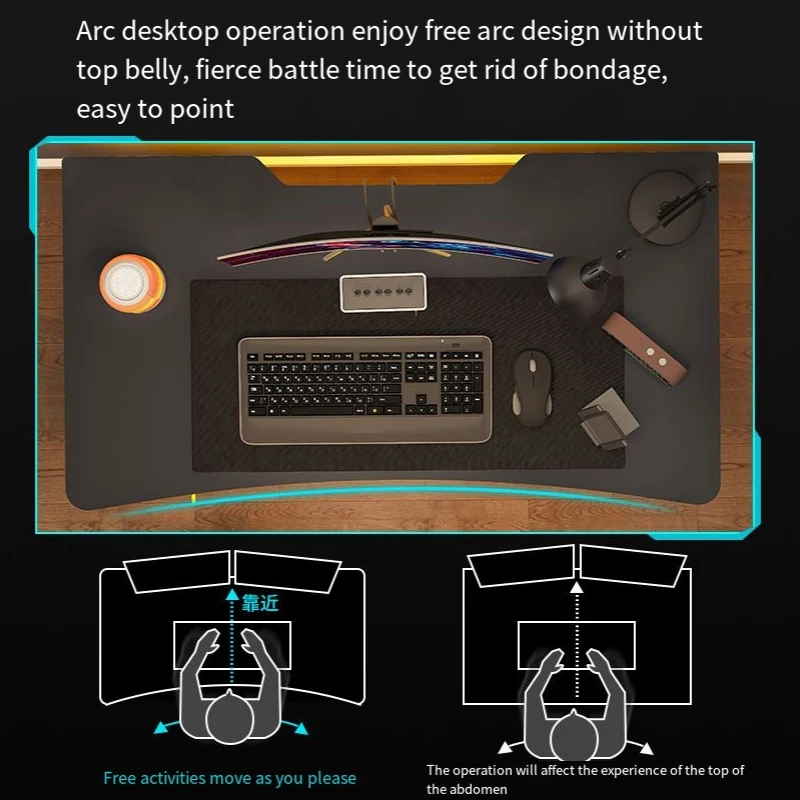 Modern simple office desk Home desktop computer gaming desk Student study desk