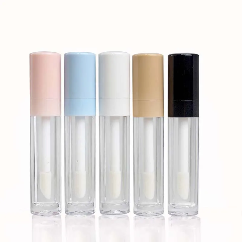 8ml big brush big wand custom logo lip tint bottle black rose gold empty lipgloss tube lip gloss containers tube lip gloss tubes