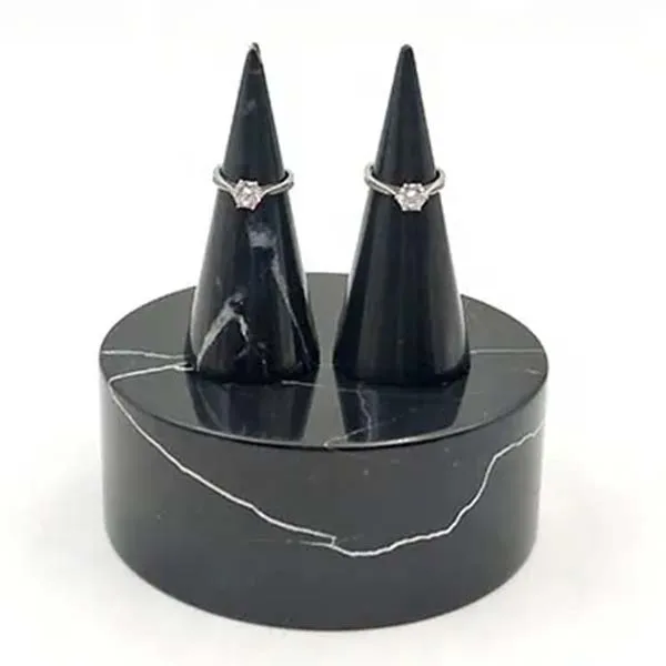 Конусная башня формы ювелирных изделий Стенд Современный Мраморный Камень кольцо держатель