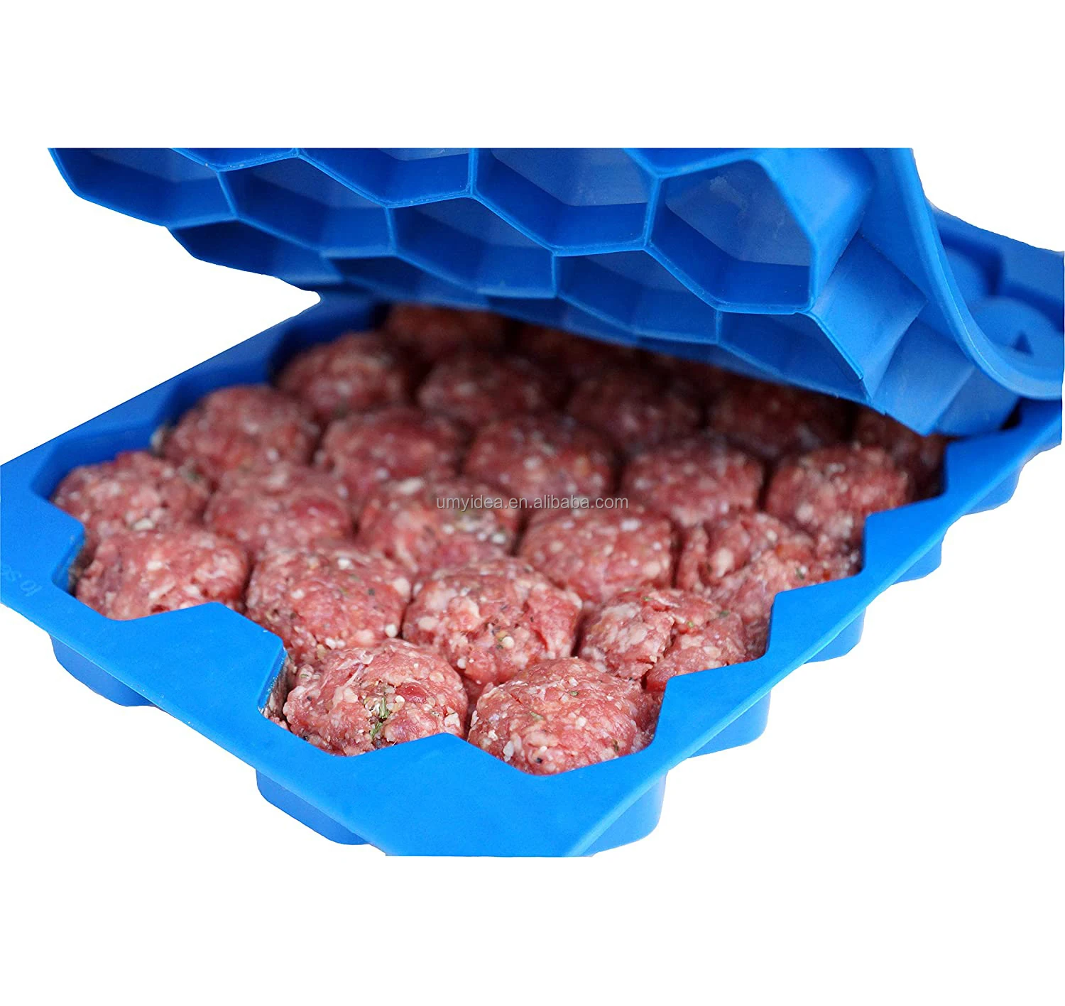 2021 Hot 32 Cavities Silicone Meatball Master Store Freezer Container Homemade Meatball Patty Press