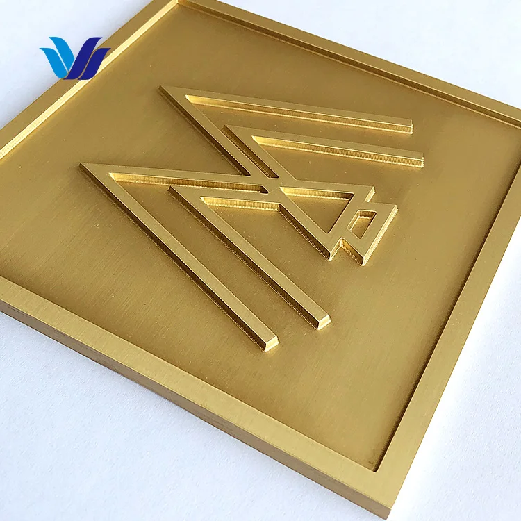 HONGSEN на заказ гравированные сплошные Литые бронзовые латунные пластины 3D логотип компании металлические настенные таблички знаки вывески