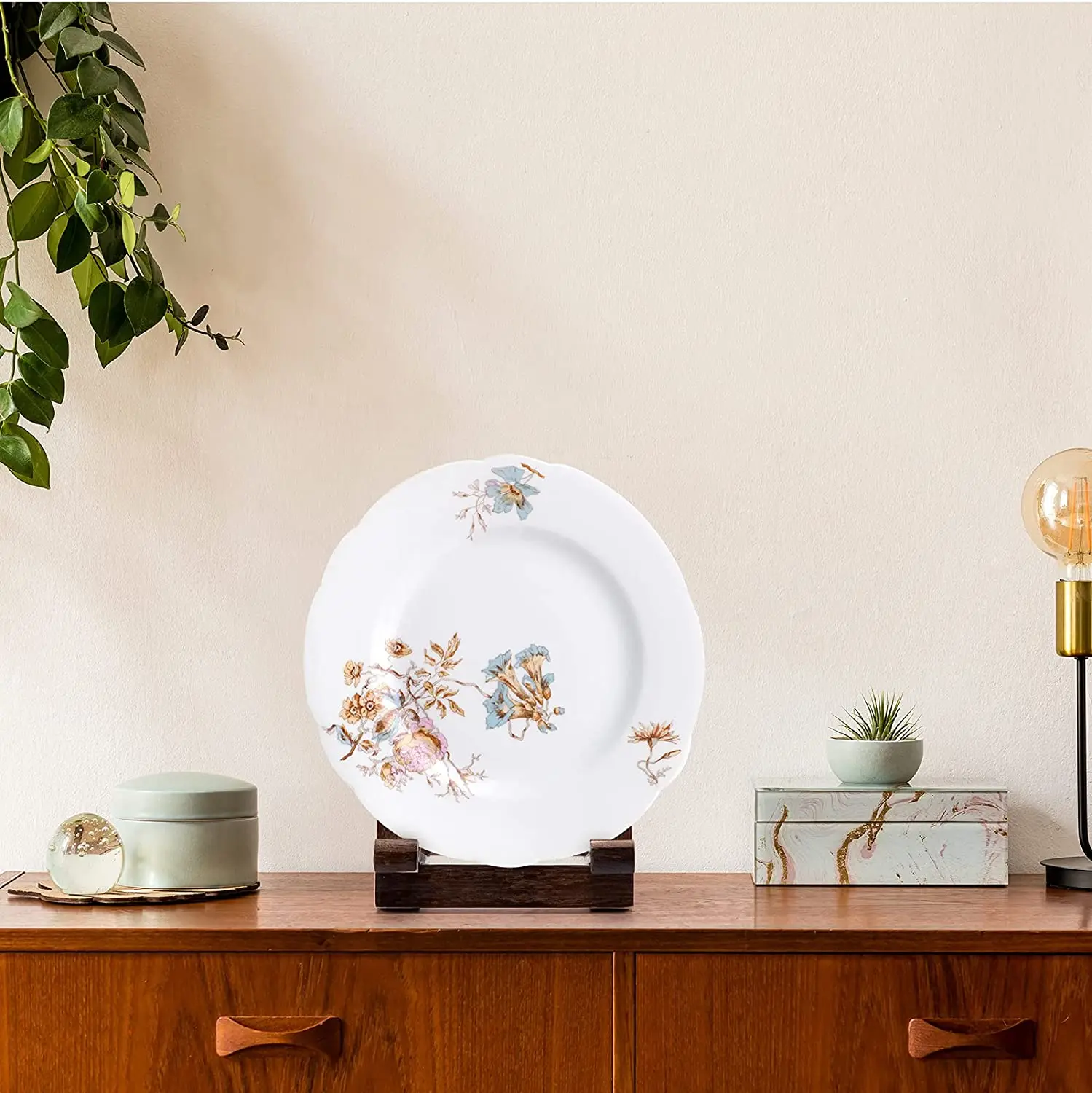 Easels Picture Frame Stand for Card Pictures Photo Decorative Plates ArtworkWooden Display Stand Plate Holder