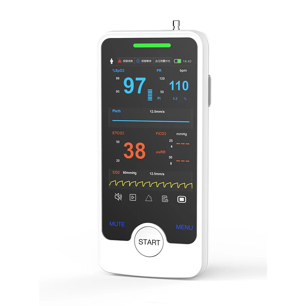 Yonker vet monitor de signos vitales multi parameter veterinary vital sign monitor