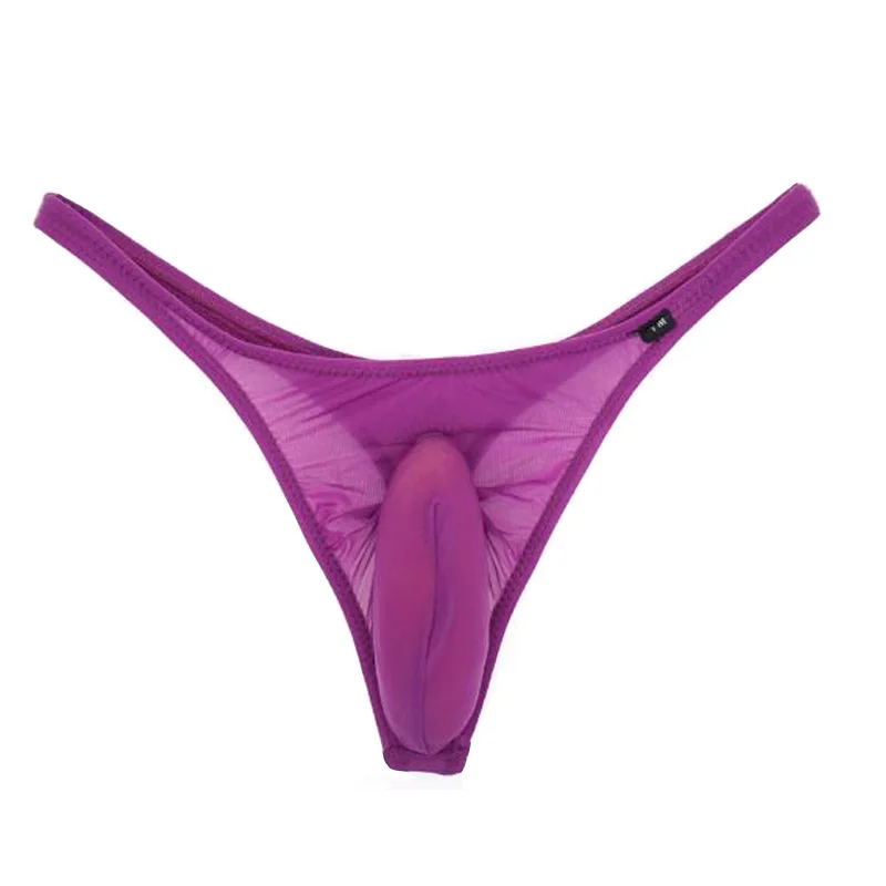 
Factory Direct sales Sexy Men Underwear Bikinis Ultra-thin Thongs Male Fashion Sissy Nylon Mens G string 