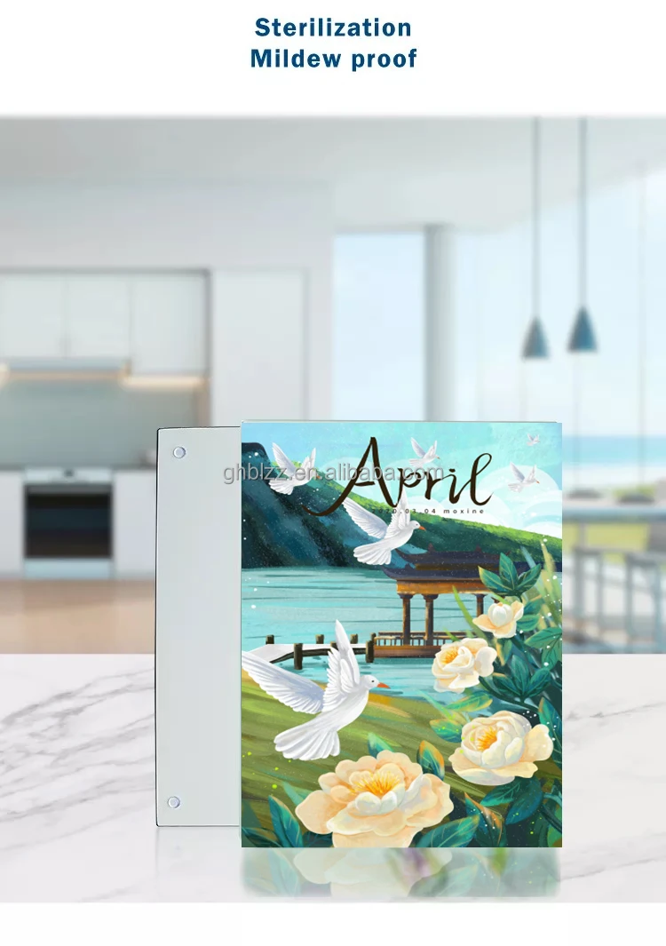 Sunmeta Custom Tempered Sublimation Chinchilla Glass Cutting Board for Kitchen