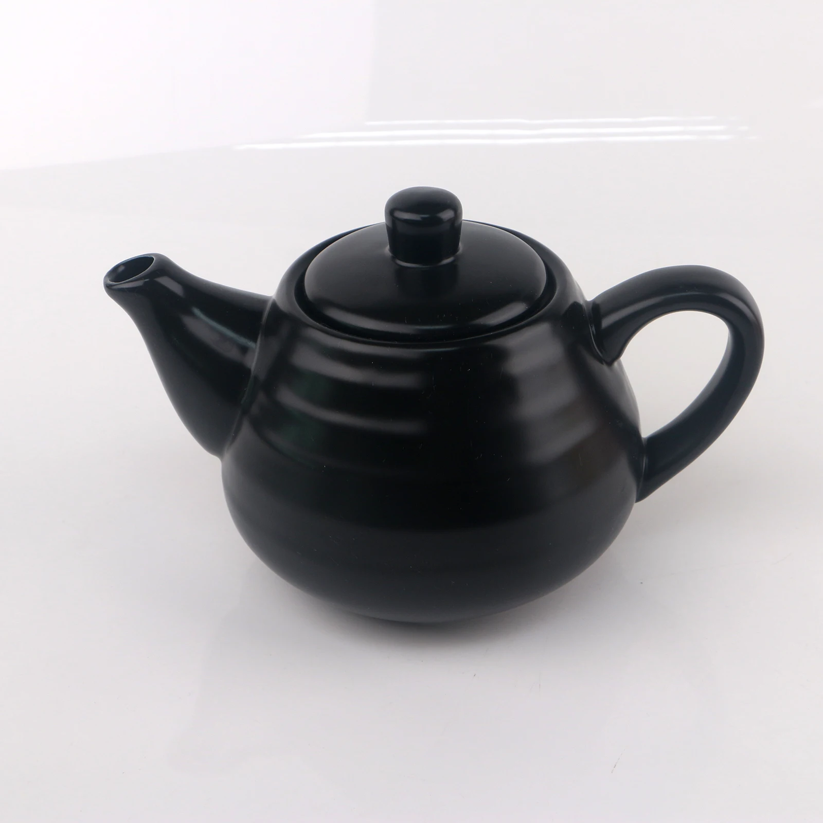 Wholesale Modern Design Handle Ceramic matte colorful glazed Stripes Tea Pot