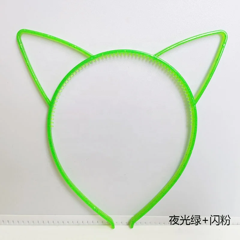 Wholesale Cheap lovely plastic cat ear glitter headband candy rabbit bling headbands for kids
