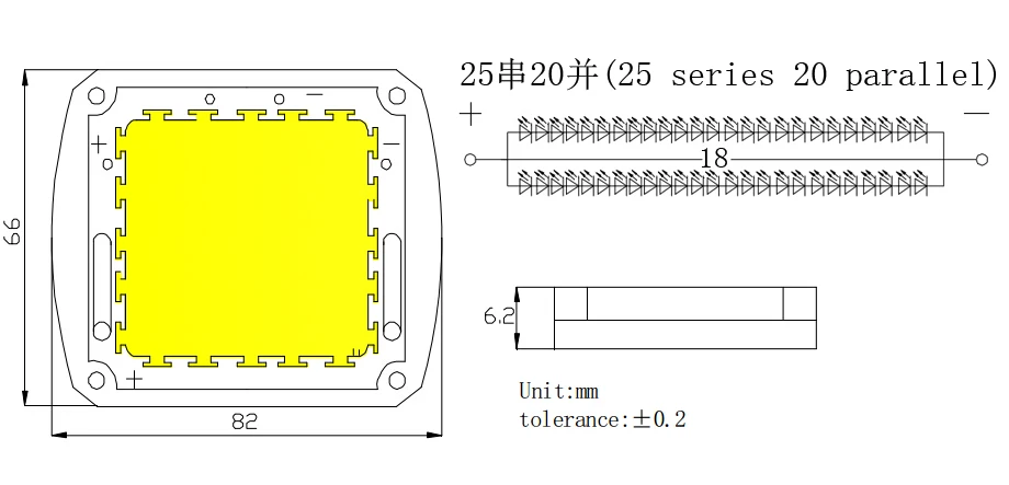 Микросхема COB для живой заливки, якорь, прямая трансляция, атмосферный свет, светодиодный светильник для помещений, высокая люменная лампа Bridgelux cob, 500 Вт, Белый светодиодный чип