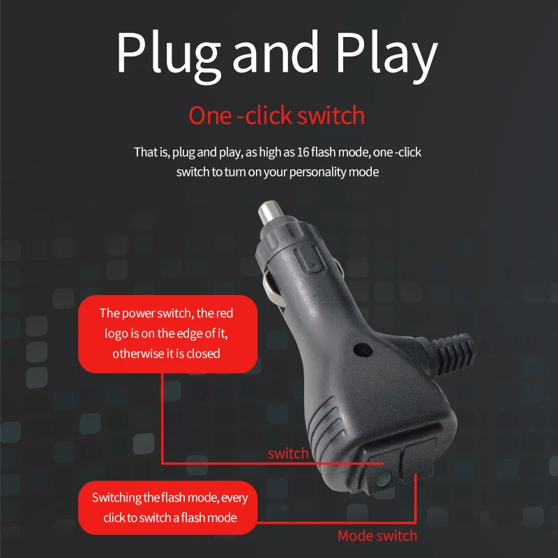 LED Car Truck Amber Emergency Lights Bar Beacon Led Strobe Warning Lamp Roof Top Plow Hazard Flash with Magnetic Base 12-24N