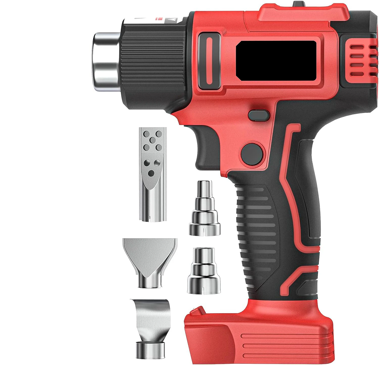 Cordless Heat Gun for Milwaukee m18 Battery 350W Hot Air Gun I: 300℃ 572°F, II: 550℃ 1022°F Dual Temperature Control