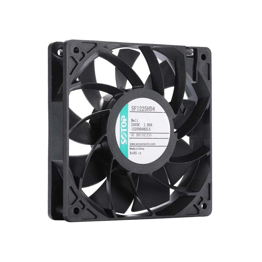 120X120X25MM 1225 6000RPM Cooler 12V DC Axial vertical flow Server cpu dc axial cooling Fan