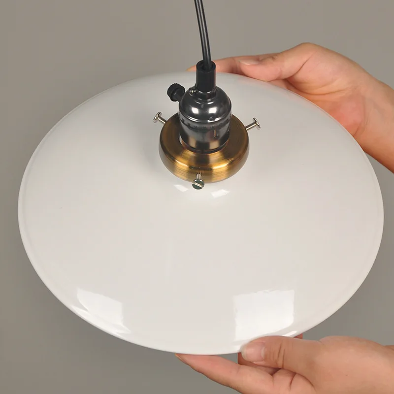 Vintage Colorful 250mm Diameter Round Shade Modern Pendant Circular Light Hanging