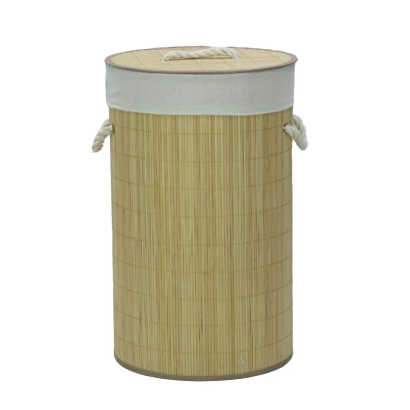 Ultra-large Capacity Closet Bathroom Foldable Square Bamboo Dirty Clothes Toys Snacks Basket Laundry Storage Hamper Basket