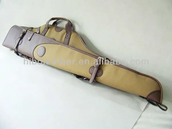 Double leather canvas gun cover folded bags slip hunting accessory