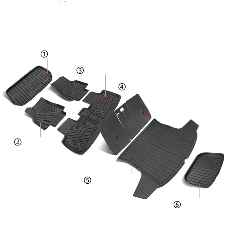 3d rubber waterproof new tpr car floor mats for tesla car mats rhd