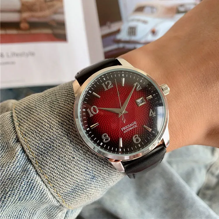 Watches Men Fashion Tachymeter Waterproof Big Dial Custom Man Masculino quartz Leather Watch