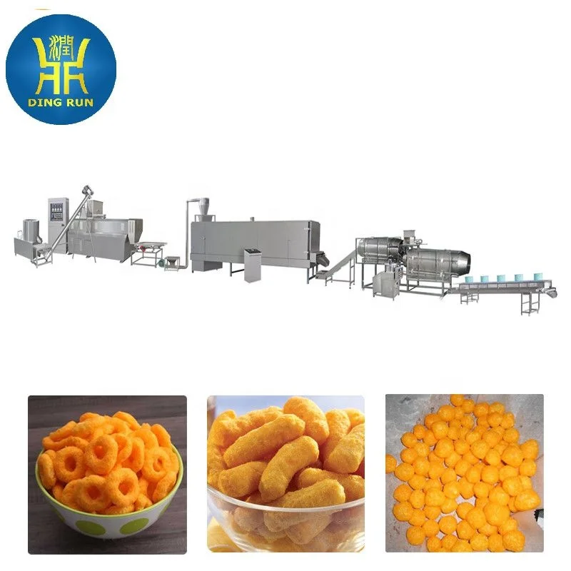 automatic puff food processing line making extruder machine corn sticks puffed snack food manufacturing machinery