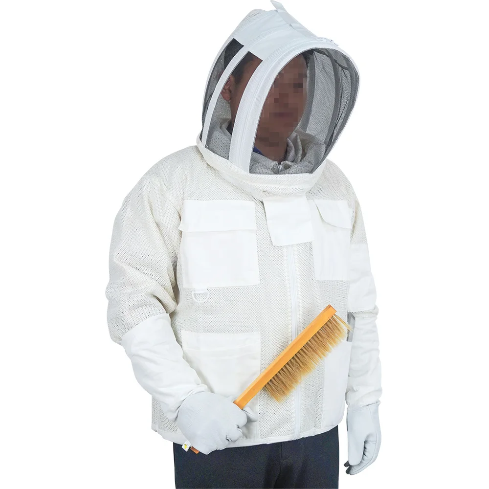 Highly Ventilated 3 Layer Premium Beekeeping Jacket Fully Protection Apiarist Jacket Bee Jacket for Beekeepers