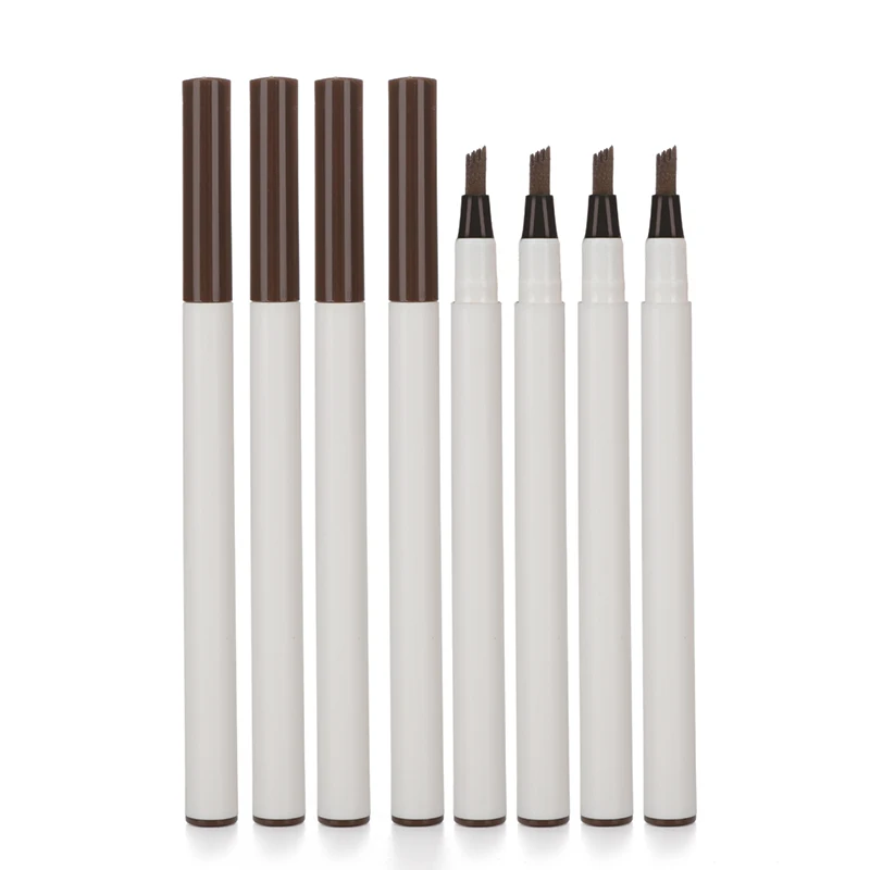 wholesale custom private label waterproof liquid eye brow tint pencil tattoo pen set 4 forks eye brow pencil