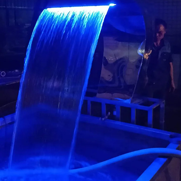 Custom make stainless steel swimming pool waterfall spout