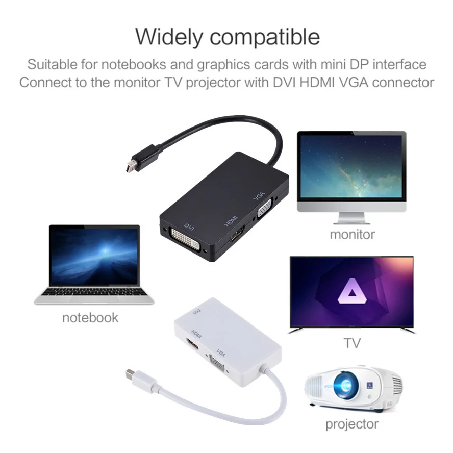 Заводская цена Лидер продаж адаптер Displayport-VGA диаметром 13 см переходник «штырь-гнездо» DP-VGA для проектора ТВ-плеера поддержка