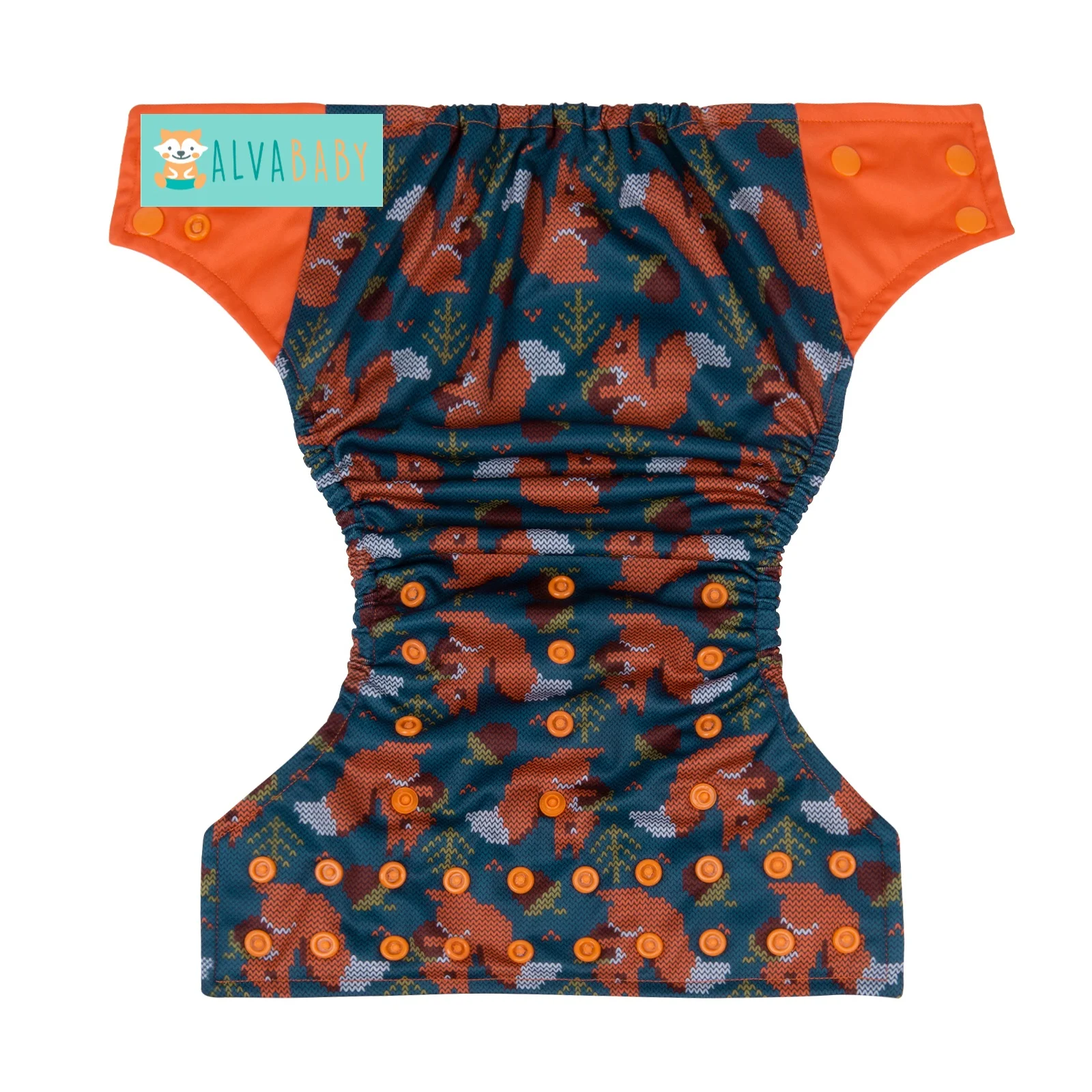 ALVABABY eco-friendly cloth nappy waterproof  washable diaper birds-eye reusable cloth diaper
