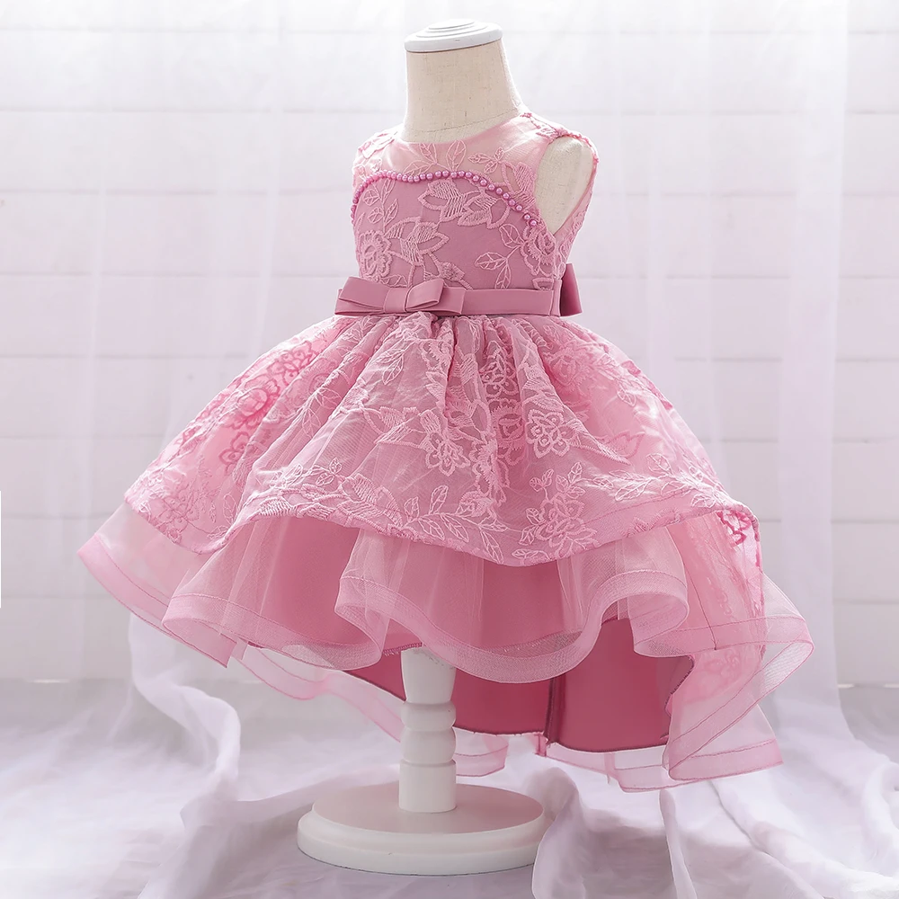 MQATZ Newborn Infant Baby Birthday Party Dresses Toddler Girl Wedding Taig Dress Age 0-2 Years Kids Froc