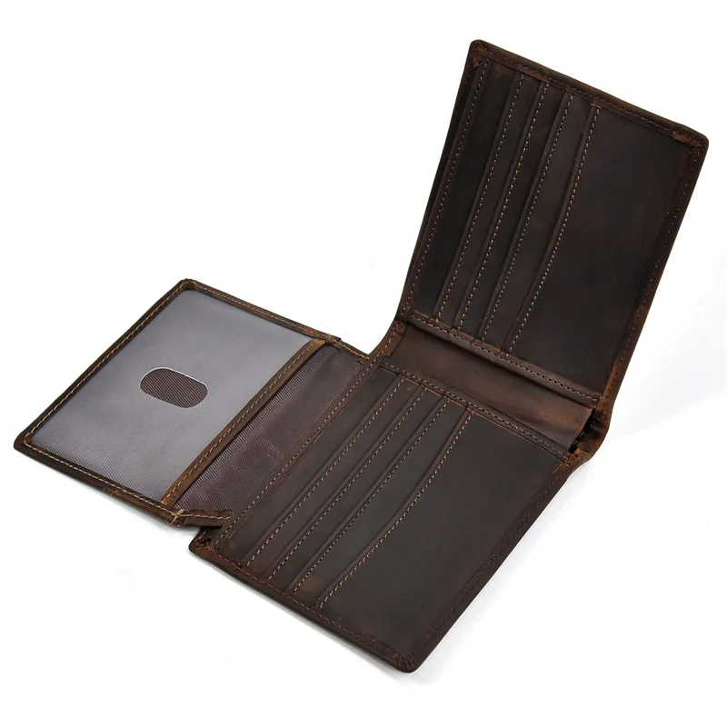 Leather Cardholder Wallet Large Capacity Genuine Leather Wallet Credit Card Holder for Men