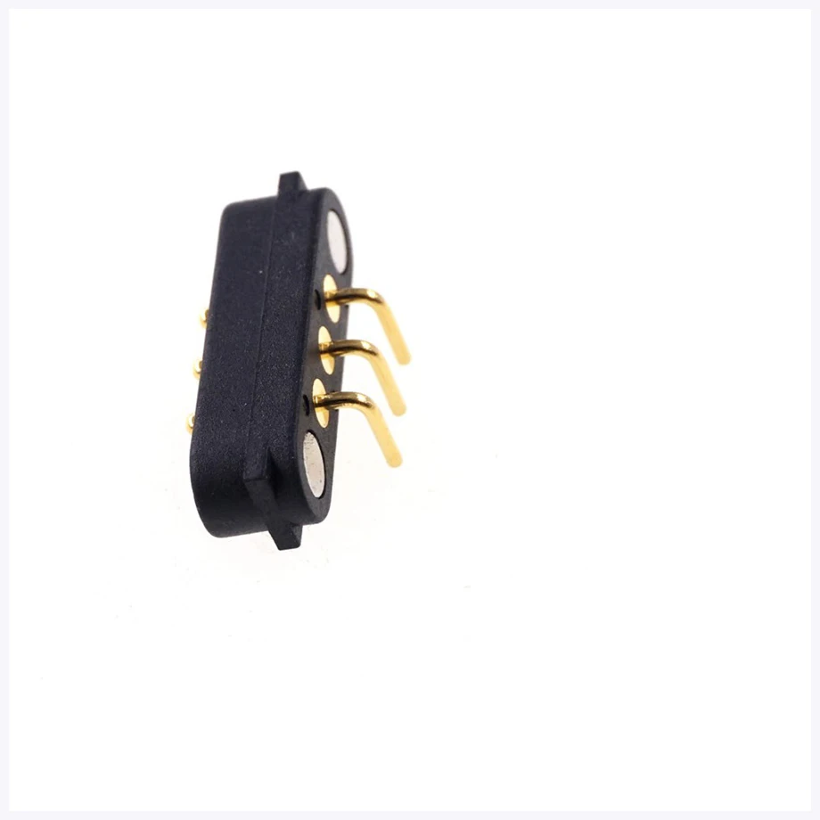 Wholesale 2.54mm Pitch Male and Female Magnetic Connector Strong Magnetic 3 Pin Right Angle Pogo Pin Connector