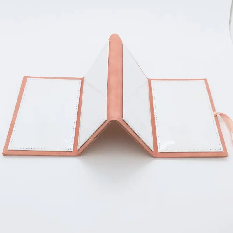 RubySub Novelty PU 4 Sheets Cover Foldable Wrap Photo Album Sublimation Photo Album Blanks