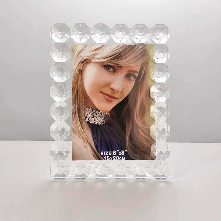 Custom Modern Glass Photo Frame Factory Price Wholesale Concise Crystal Photo Frame