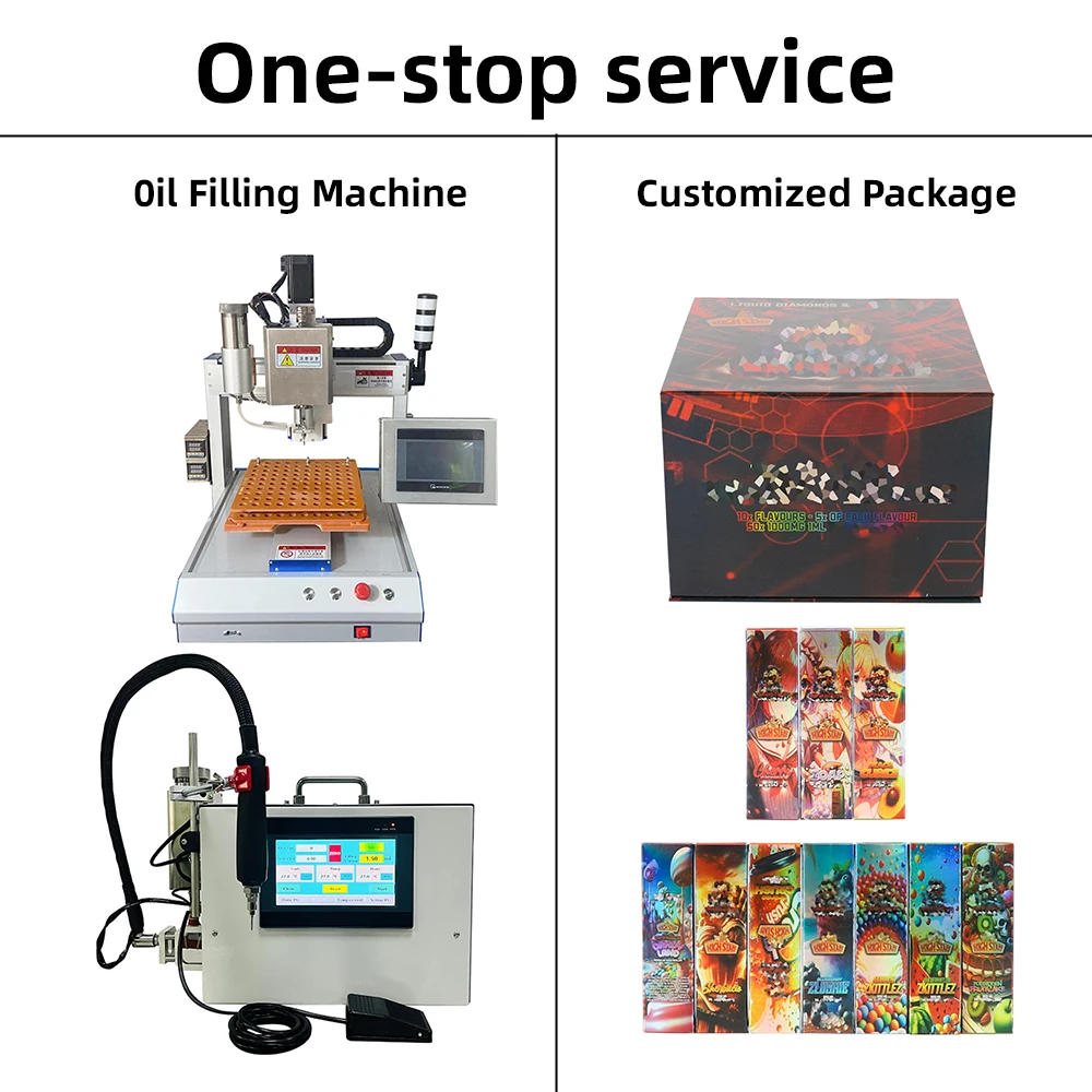 UKETA AIO disposable all in one thick oil filling machine .5ml 1ml 2ml empty pen filler preheat liquid cartridge filling machine