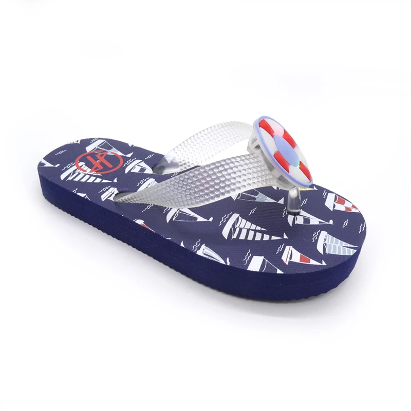 custom printing slippers unicorn oem logo for led flip flops kid footwear