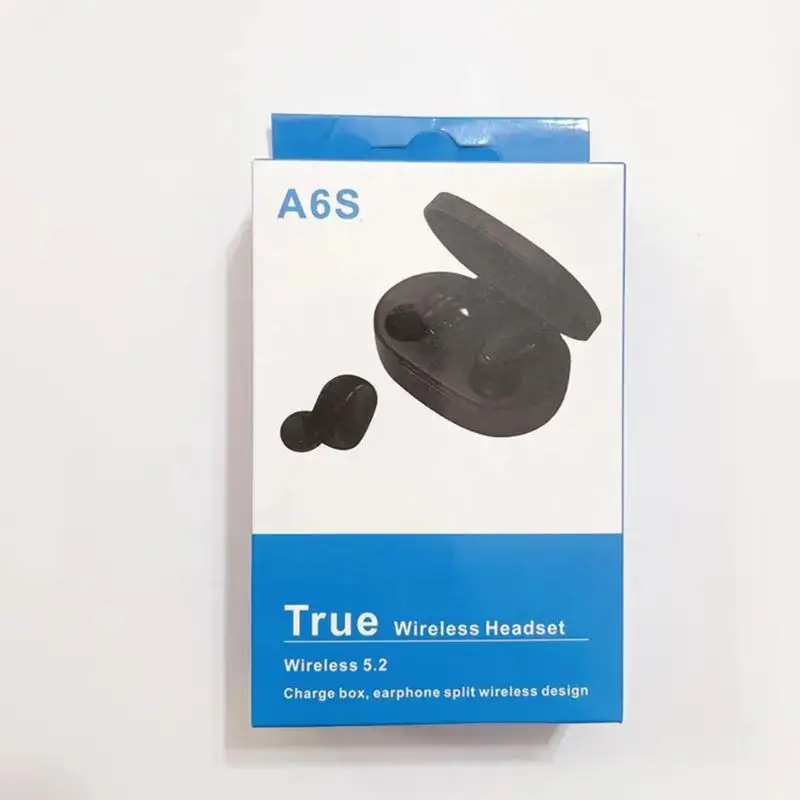 A6s TWS earbuds Waterproof sport in-ear earphones gaming wireless bluetooth headset noise cancelling headphones