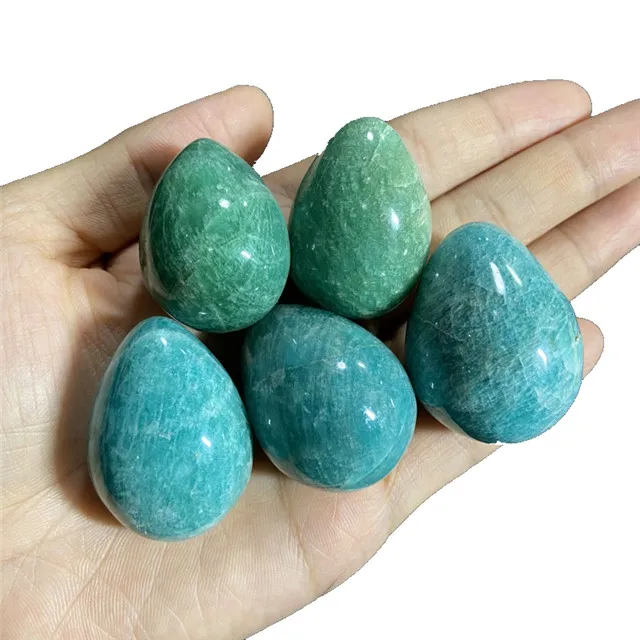 Natural amazonite stone egg crystal natural crystal yoni egg for gifts