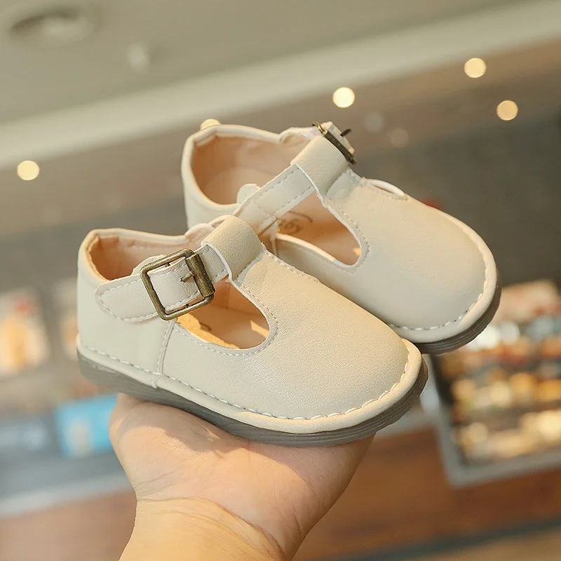 2022 Stylish Wholesale 1 Year Kids Heel White School Girls T Bar Shoes