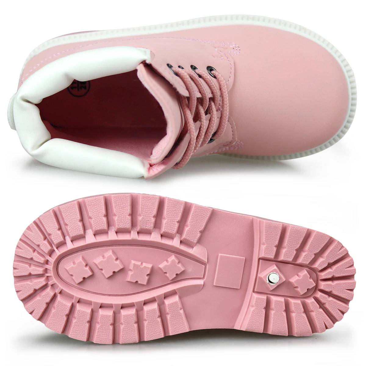 
Kids Lace-Up Ankle Boots Boy Girl Waterproof Outdoor Workboots 