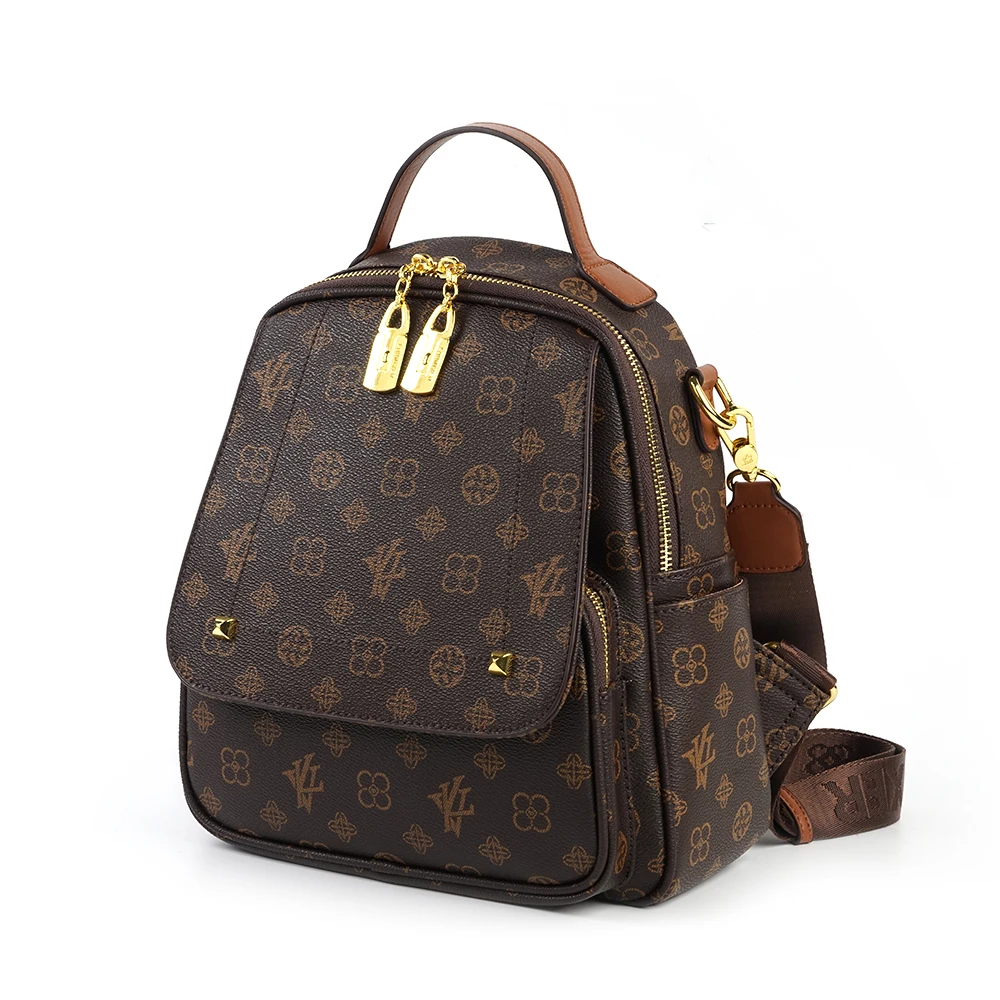 classic private label luxury Bulk Wholesale Hot Selling Printing Portable PVC Leather Backpack School Bags For Students