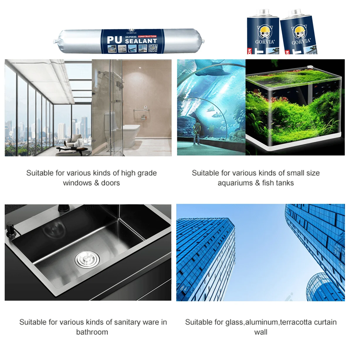 High quality Easy operation polyurethane adhesive windshield glue PU sealant